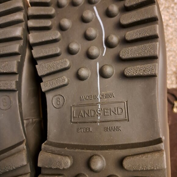 Lands' End Men's brown tall winter duck boots US 8 - Picture 6 of 12